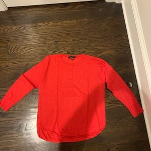 Womens red crewneck sweater